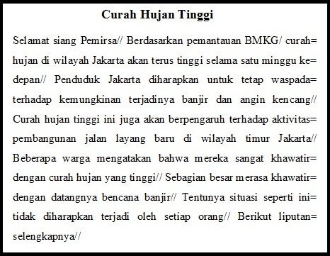 Cara dan Teknik Membaca Teks Berita dan Tanda Penjedaan - Kosongin